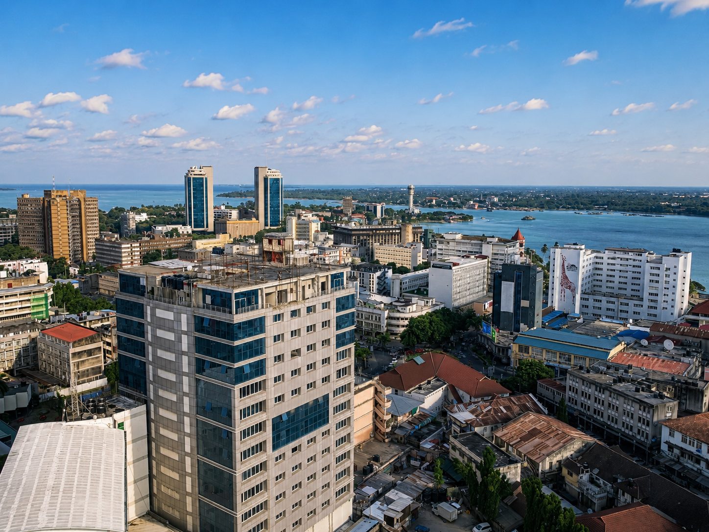Dar es Salaam aerial north